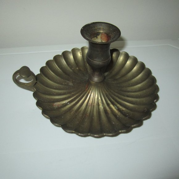 Vintage Brass Ring Candle Holder